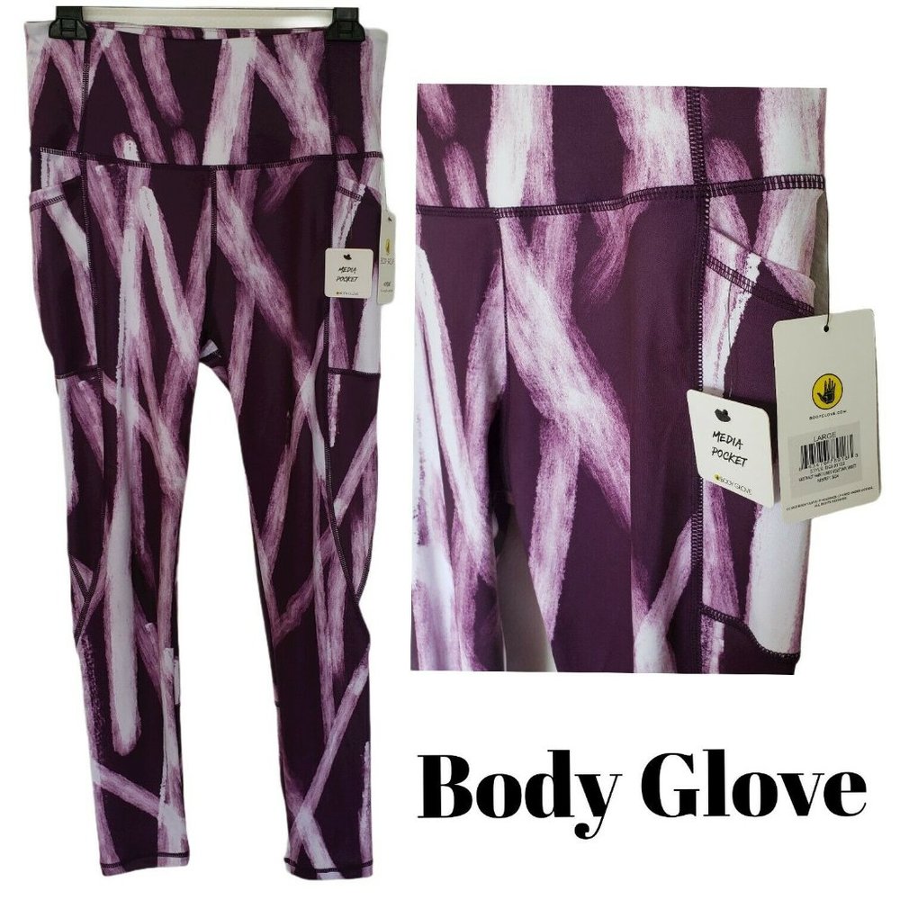 Body Glove Full Length High Waist Leggings NEW L